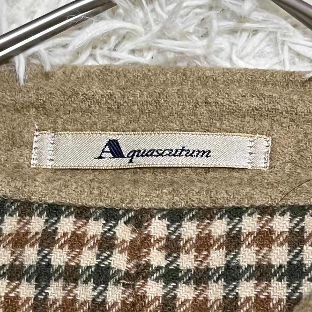 美品✨アクアスキュータム ウールカシミア リバーコート ベージュ ダブルフェイス