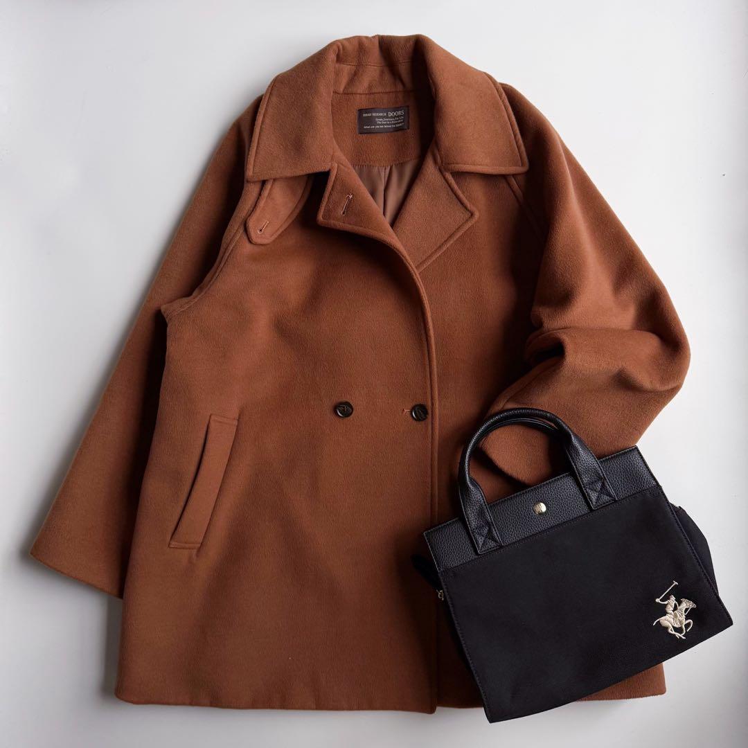 大人気✨URTECK ミドル丈コート M 茶色 キャメル 卒服 卒園式 卒業式