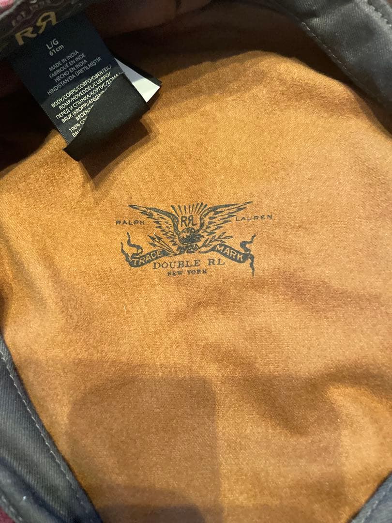 Ralph Lauren 赤黒チェック キャスケット サイズL/G（61㎝）