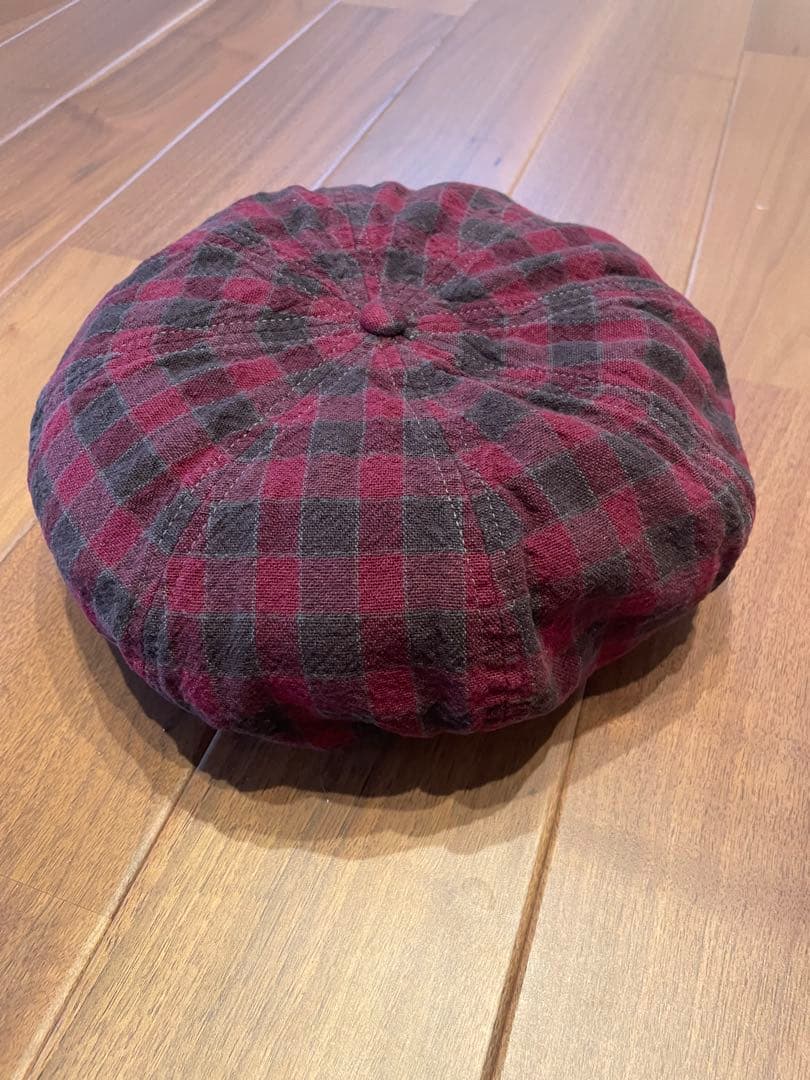 Ralph Lauren 赤黒チェック キャスケット サイズL/G（61㎝）