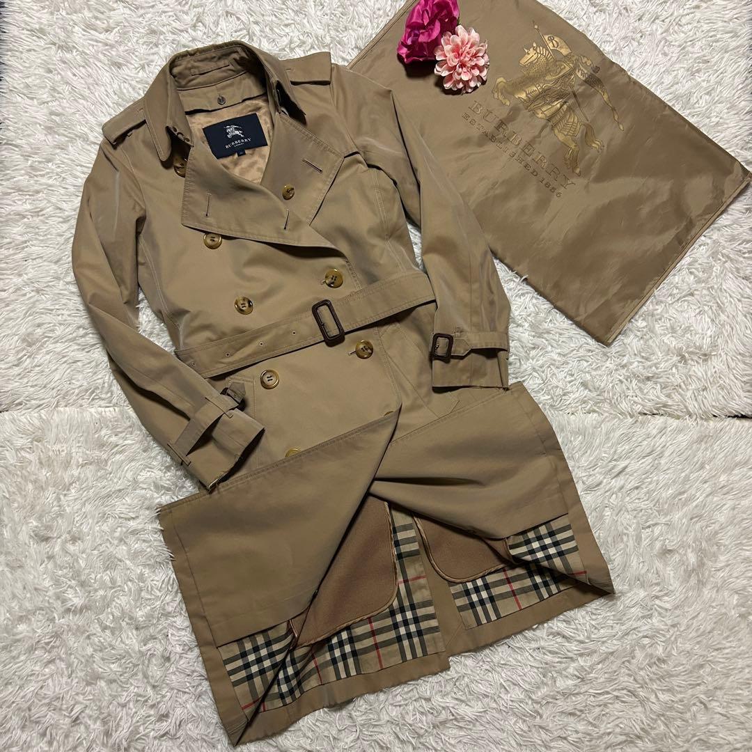 【】バーバリーロンドン トレンチコート ノバチェックライナー ギャバジン