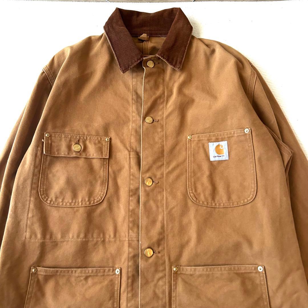 80s 90s レア　Carhartt ミシガンチョアコート　裏地なし　usa製