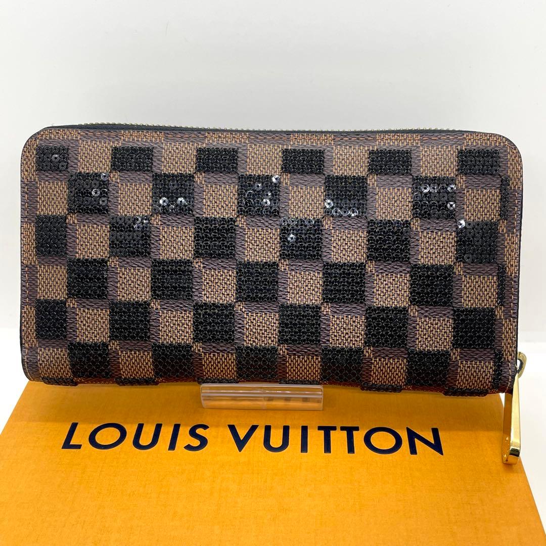 ルイヴィトン ダミエパイエット ジッピーウォレット 長財布