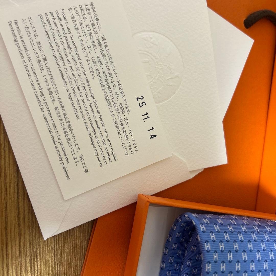 ken.papaさんエルメス 青 ネクタイ