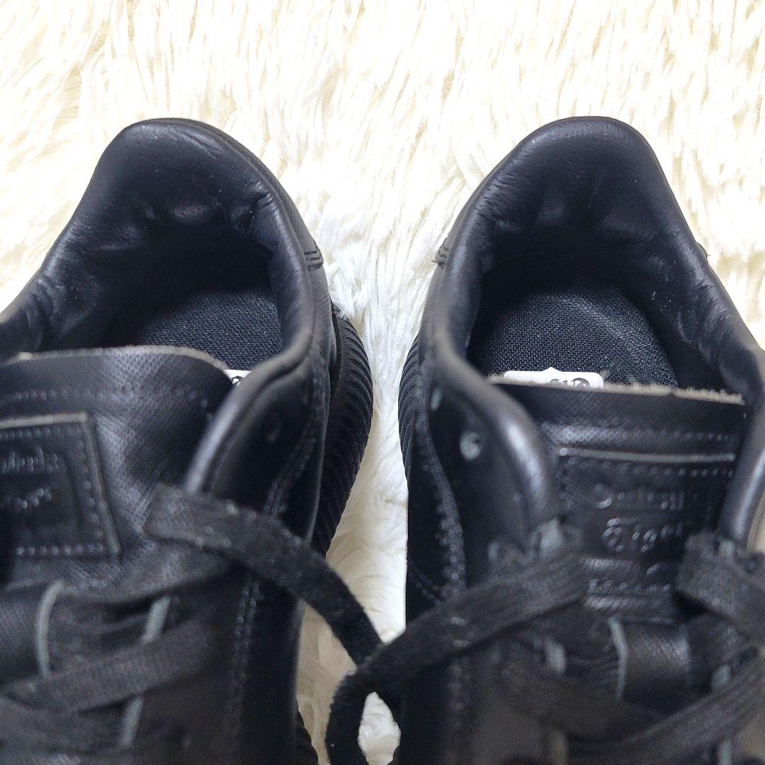 極美品❤️オニツカタイガー デレシティ オールブラック レザー 厚底 24