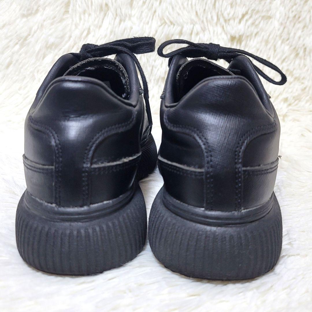 極美品❤️オニツカタイガー デレシティ オールブラック レザー 厚底 24