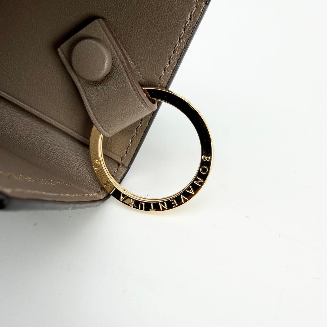 【極美品】希少限定色 ボナベンチュラ シュリンクレザーキーケース 紺 スリム