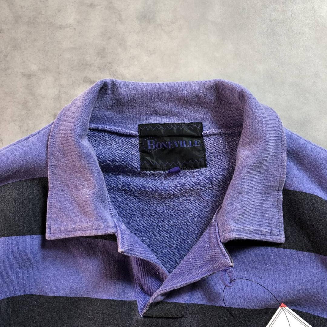 GQ1795◇BONEVILLE : archive ボーダースウェットラガー