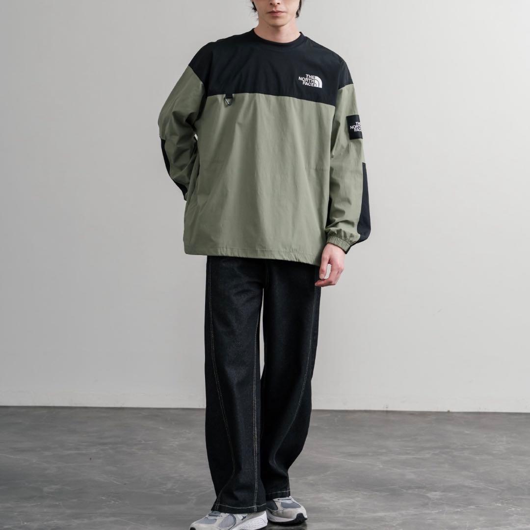 XL＊アルバニークルーネック　カーキ　黒＊ロンT＊ノースフェイス＊韓国限定