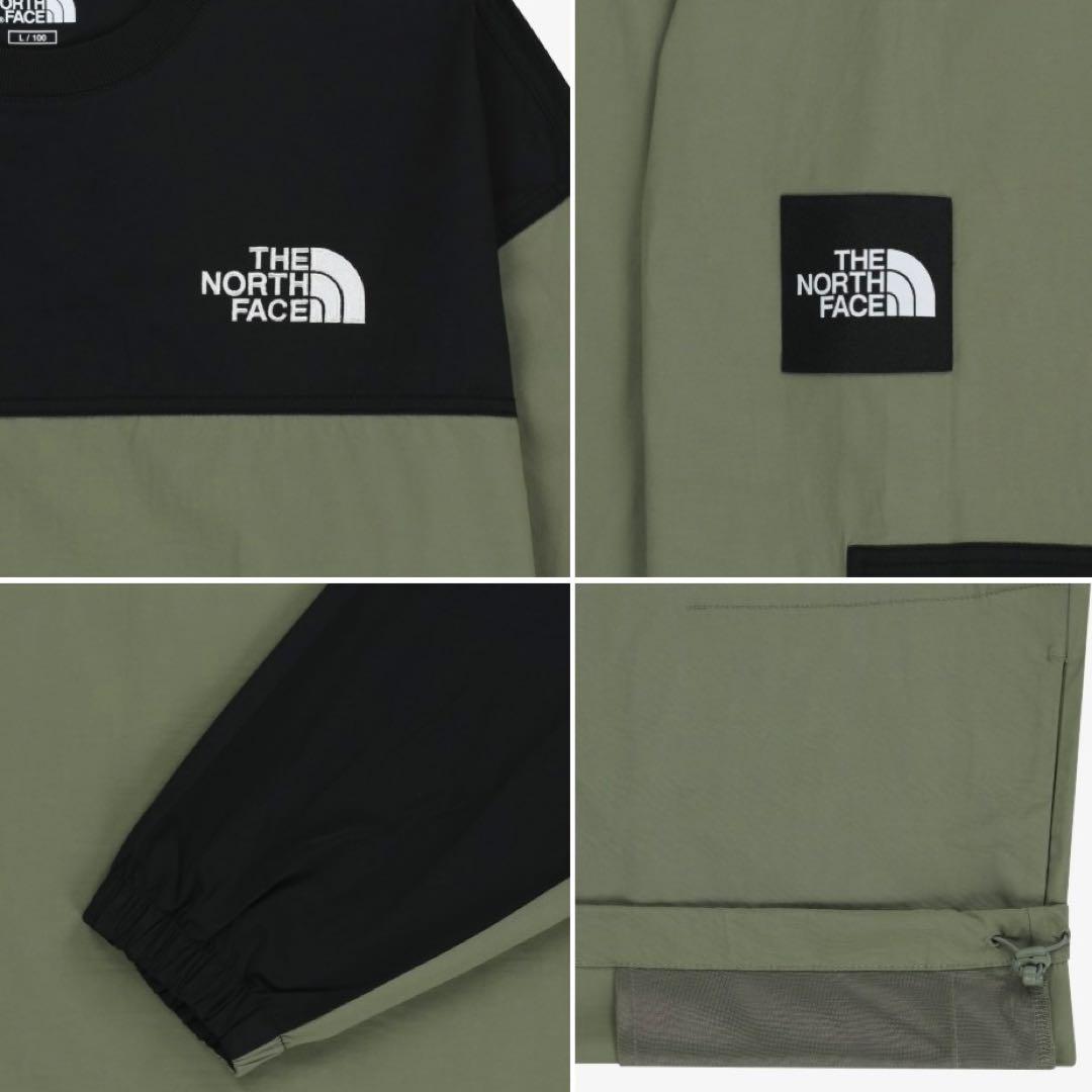 XL＊アルバニークルーネック　カーキ　黒＊ロンT＊ノースフェイス＊韓国限定