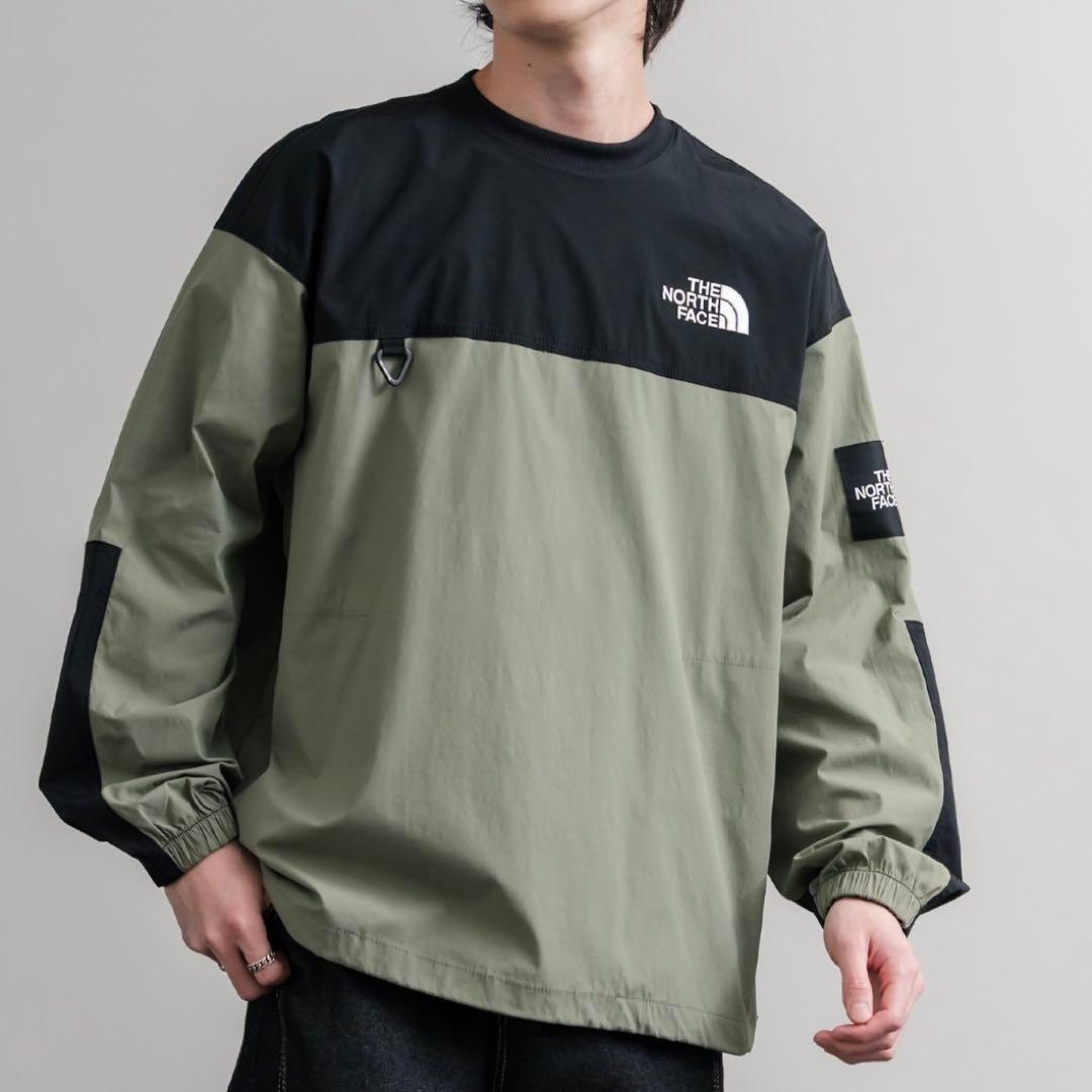 XL＊アルバニークルーネック　カーキ　黒＊ロンT＊ノースフェイス＊韓国限定