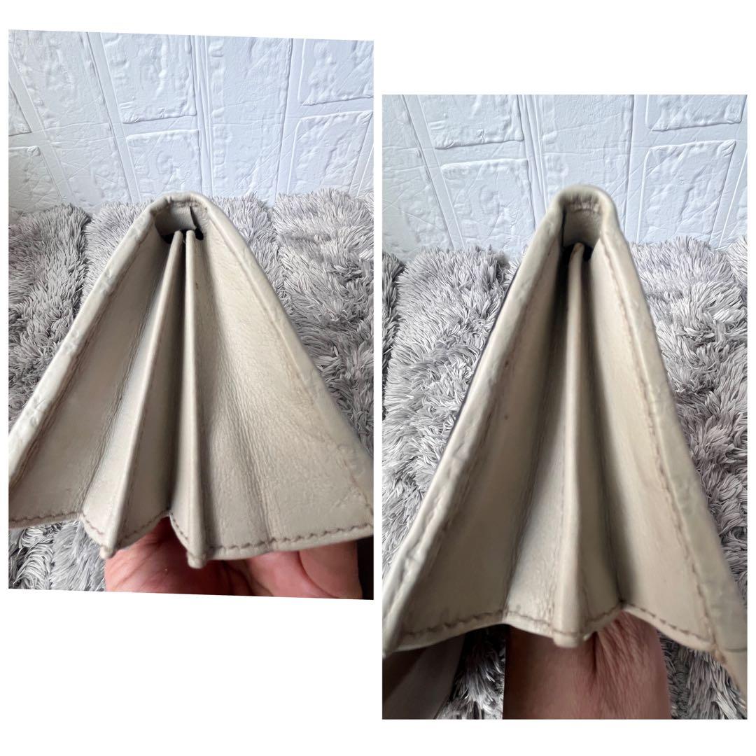 良品✨GUCCI マイクロシマ　ニース　長財布　ゴールド金具　ホワイトグレー