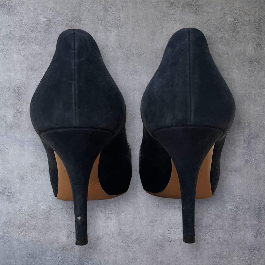 【希少】ルイヴィトン パンプス 39 スエード リボン ネイビー 高級