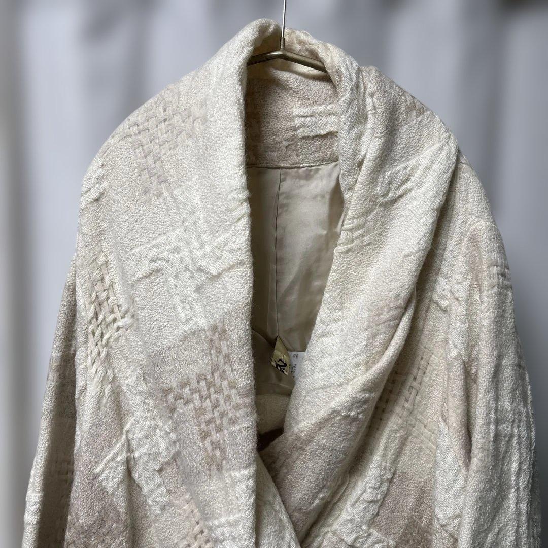 芽風 メフウ アシンメトリー ショートコート ボレロ アイボリー×ベージュ 38