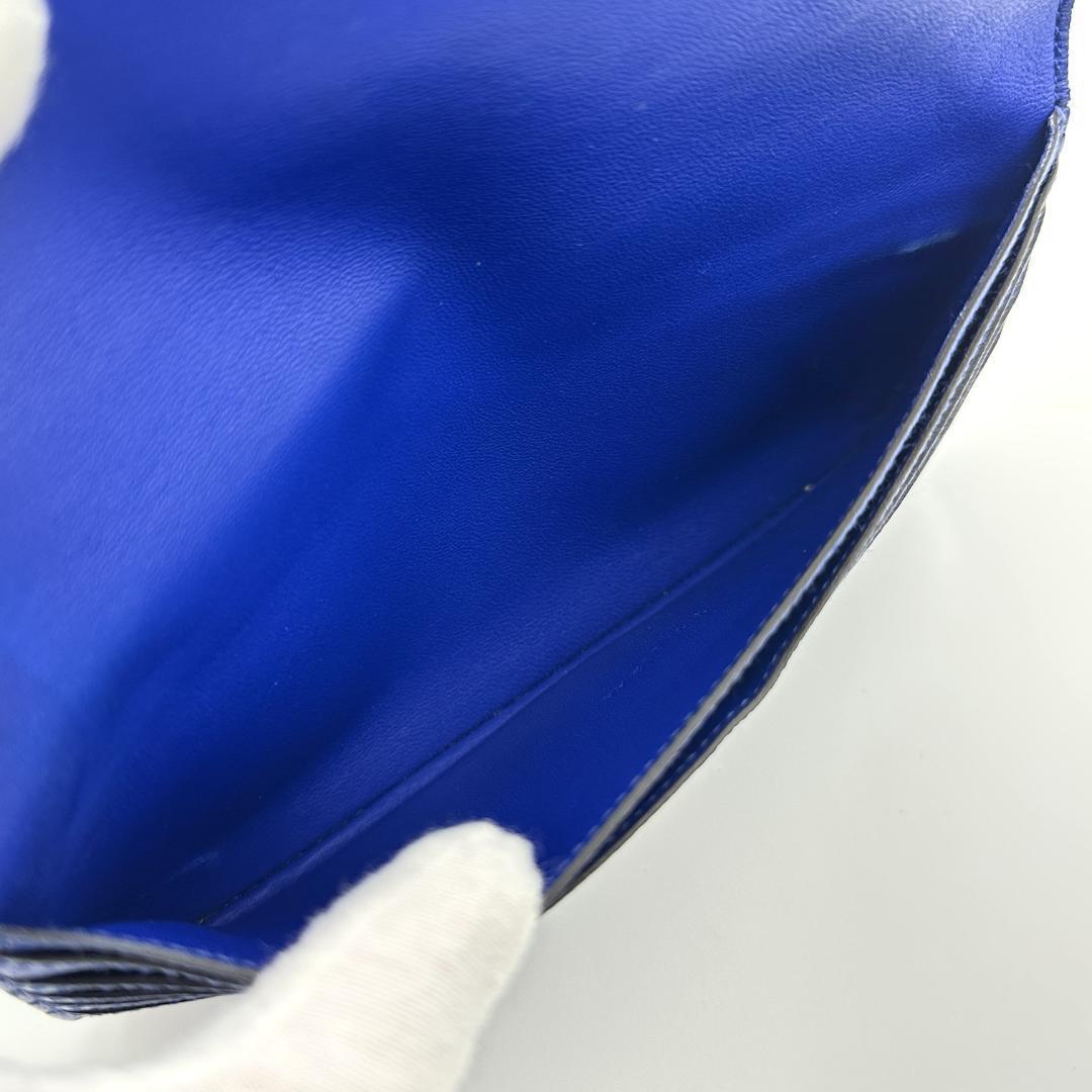 【極美品】HERMES エルメス ドゴンロング 財布 トリヨン T刻印　ブルー