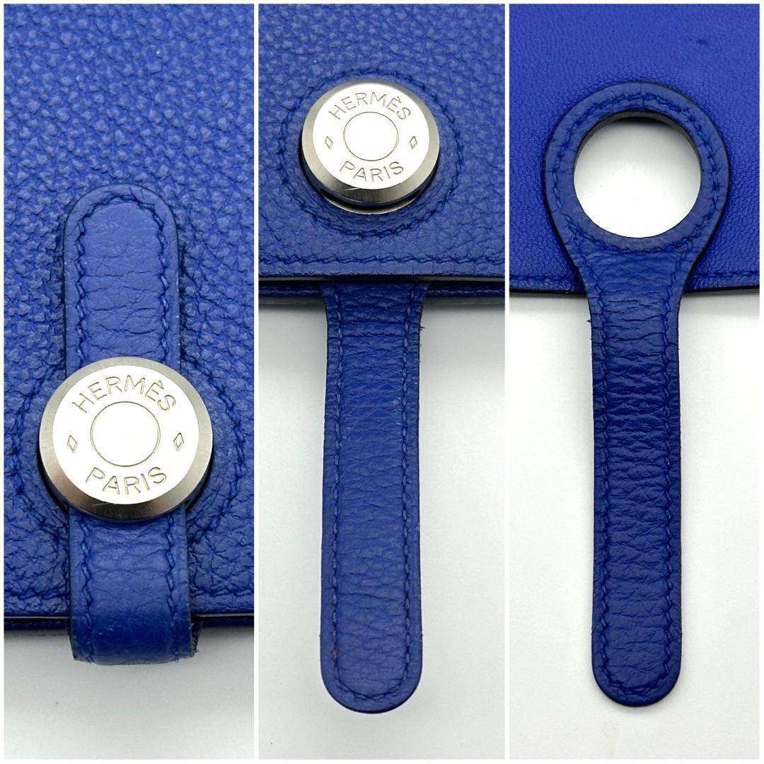 【極美品】HERMES エルメス ドゴンロング 財布 トリヨン T刻印　ブルー