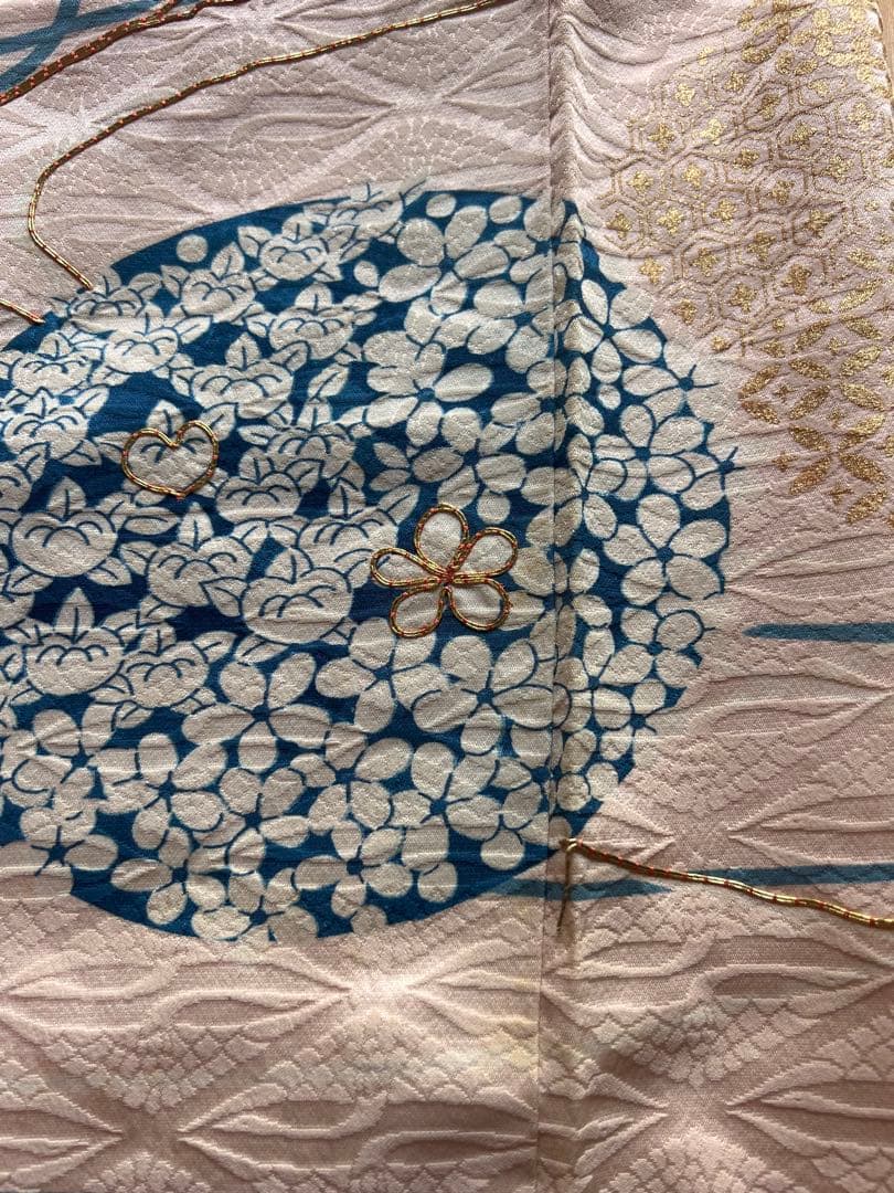 振袖 花柄 上品　豪華　金　赤 白 緑 青　長襦袢つき