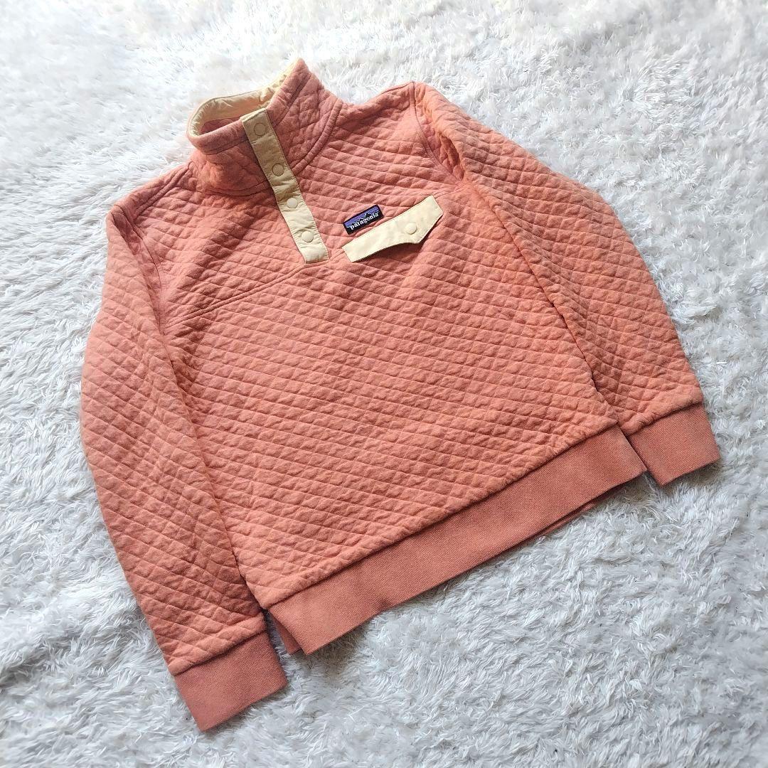 美品 Patagonia オーガニック コットン スナップt オレンジ S
