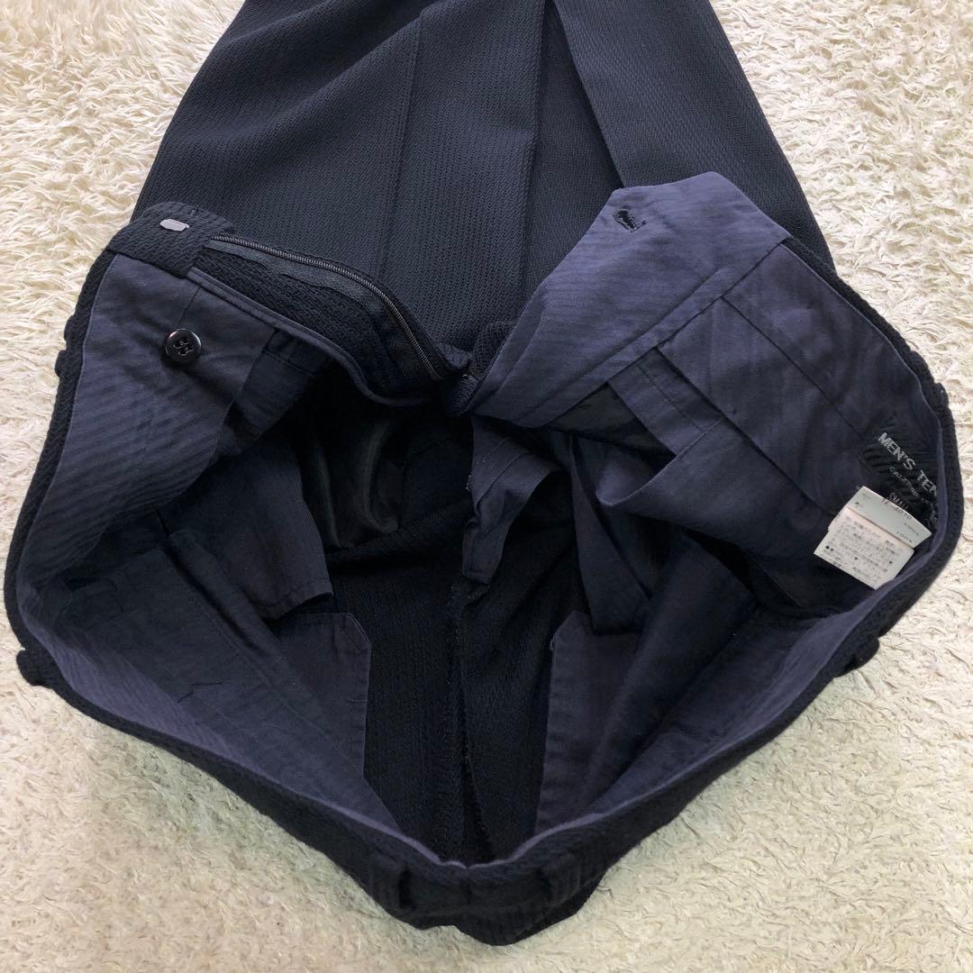 美品 メンズティノラス 3ピース スーツ セットアップ Sサイズ 凹凸 黒