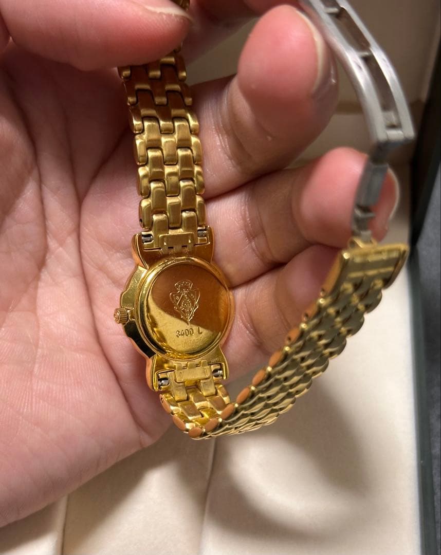 稼動 希少 GUCCI 腕時計 3400L レディース ゴールド 12Pダイヤ