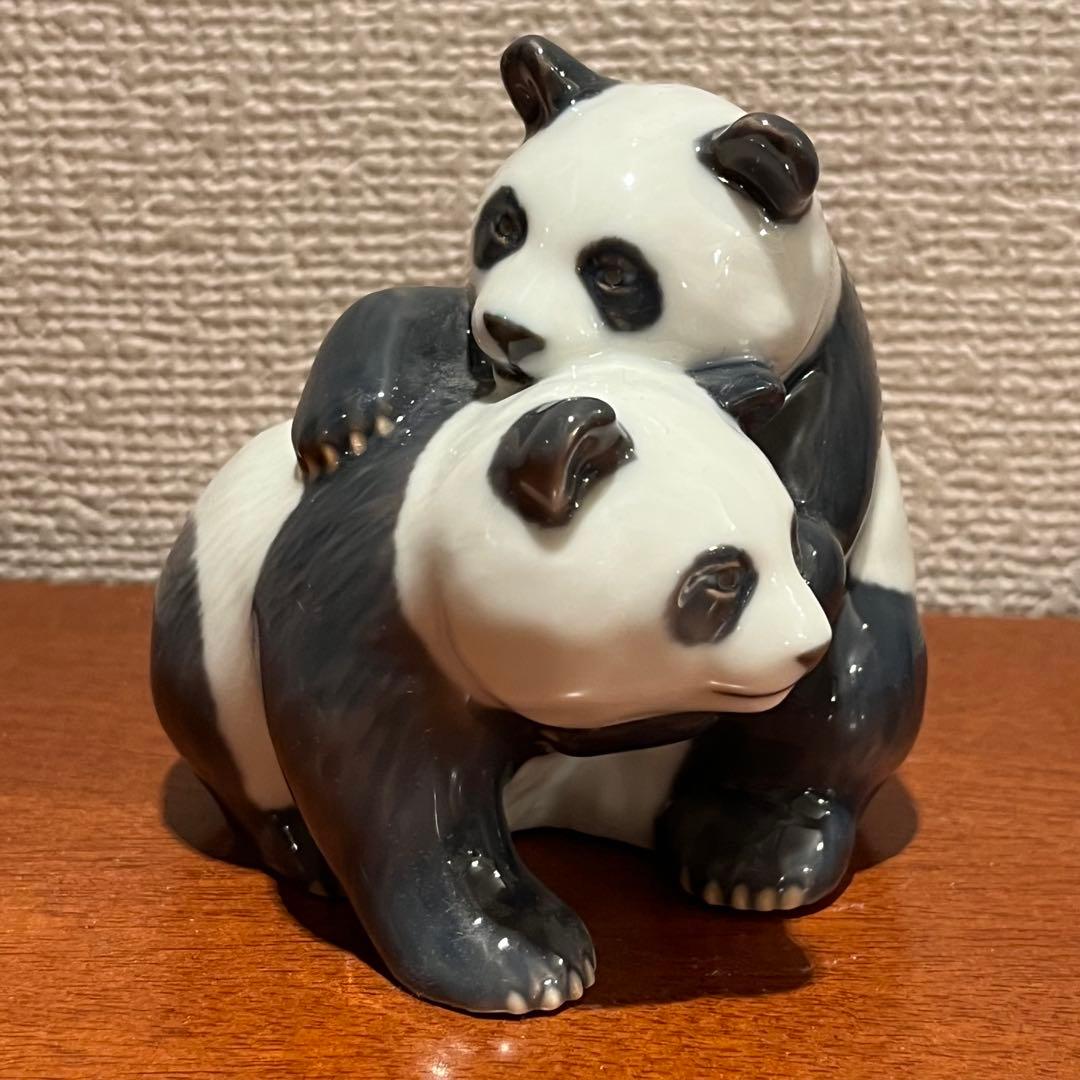 美品　双子　パンダ　ロイヤルコペンハーゲン　フィギュリン　人形　陶器　置物
