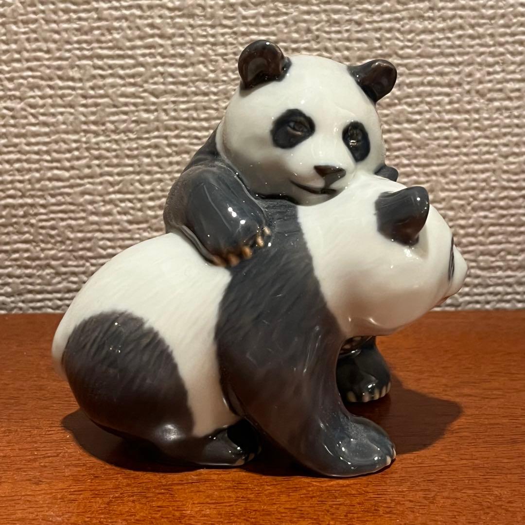 美品　双子　パンダ　ロイヤルコペンハーゲン　フィギュリン　人形　陶器　置物
