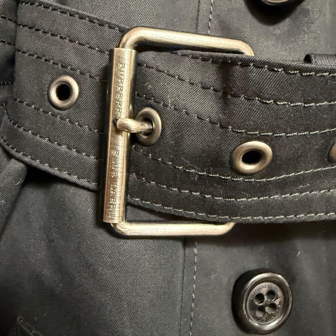 極美品✨️ BURBERRY トレンチコート 女優襟 黒 ベルト ダブルボタン