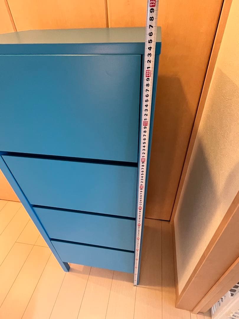 IKEA ノールドリ　NORDNI 木製チェスト　ブルー