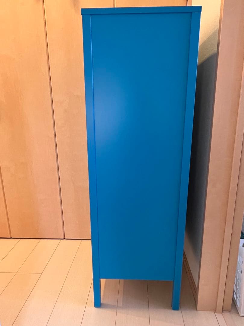 IKEA ノールドリ　NORDNI 木製チェスト　ブルー