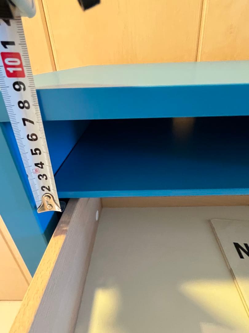 IKEA ノールドリ　NORDNI 木製チェスト　ブルー