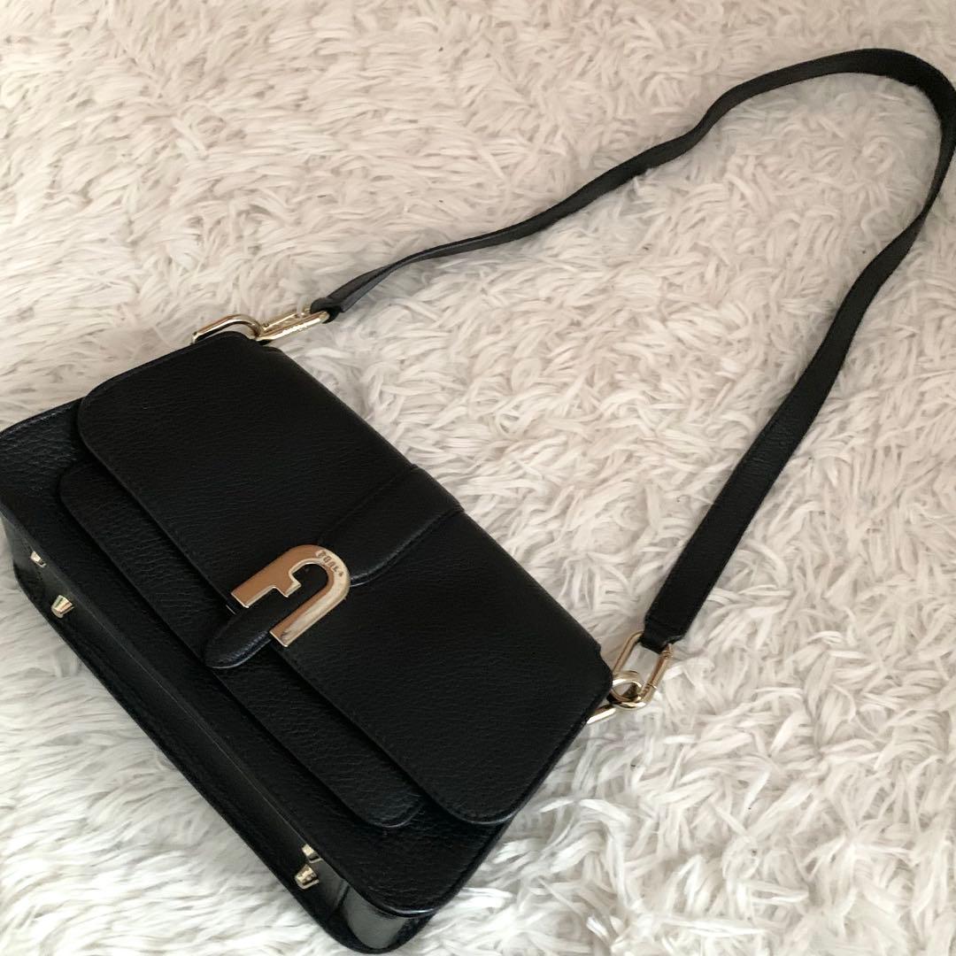 極美品✨フルラ ソフィア 2way ショルダーバッグ レザー ロゴ 金具 付属品