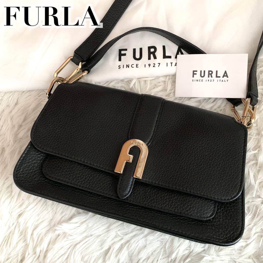 極美品✨フルラ ソフィア 2way ショルダーバッグ レザー ロゴ 金具 付属品