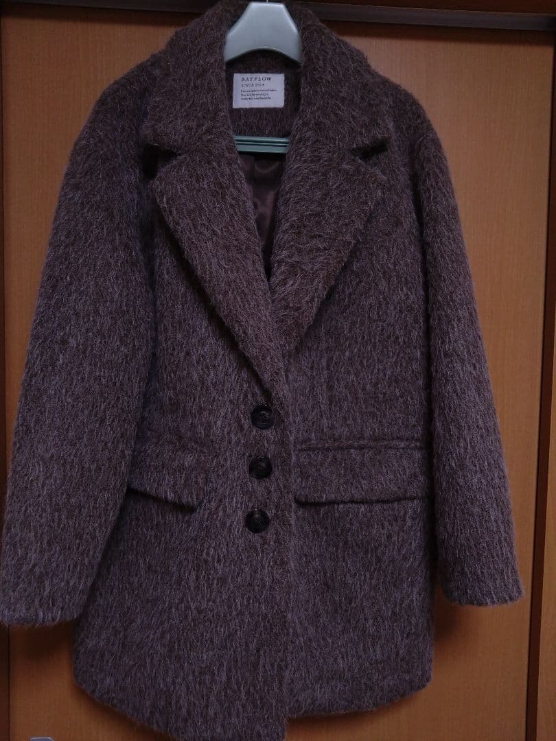 ベイフロー　シャギージャコット　WEB限定　ブラウン　М　シャギージャケット