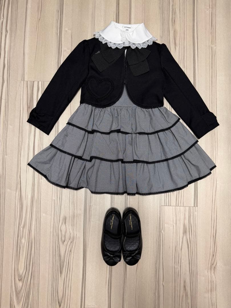 卒園式入学式　キッズフォーマル　女の子　スーツ　ワンピース　靴　セット