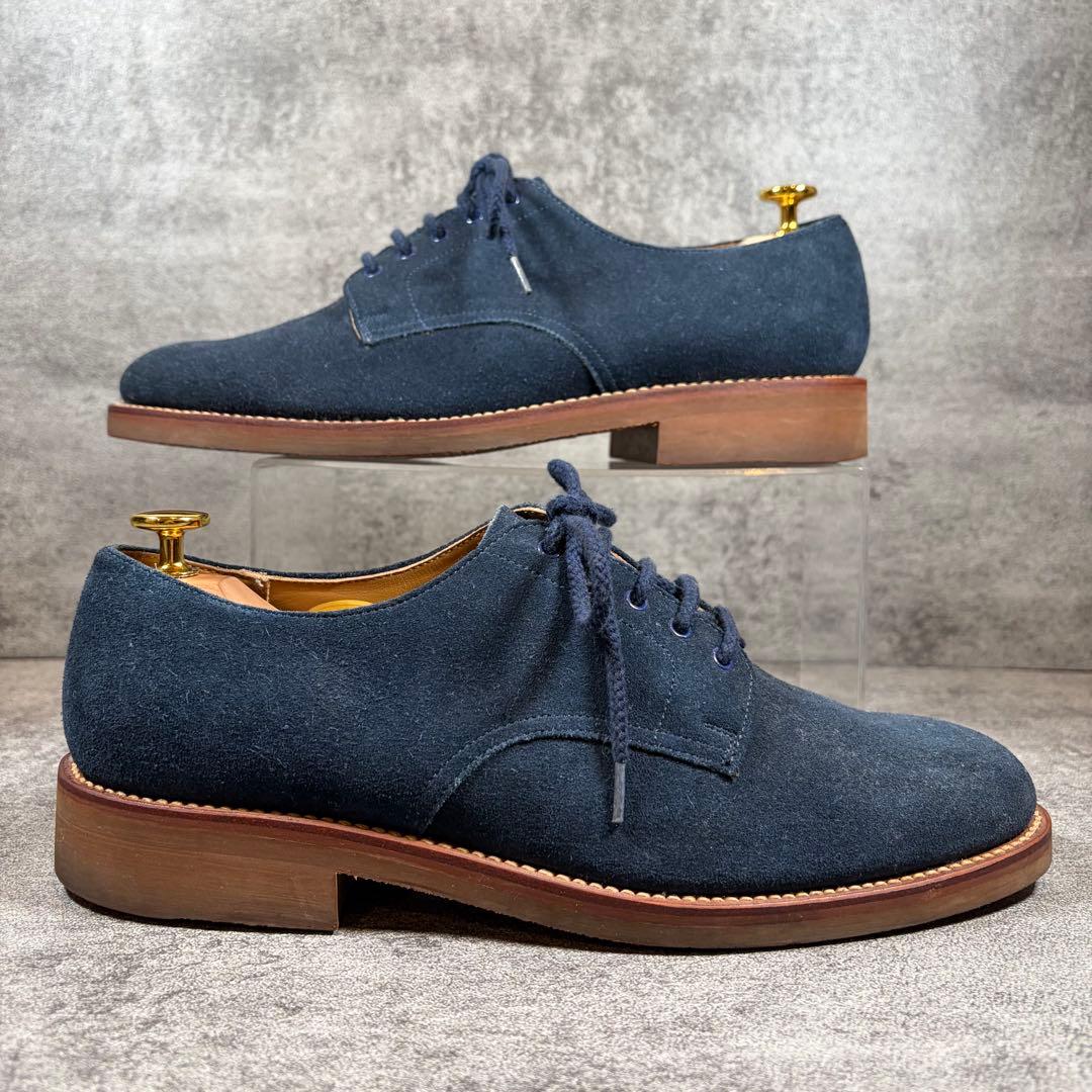 美品　REGAL リーガル　プレーントゥ　スエード　ネイビー　25.5cm