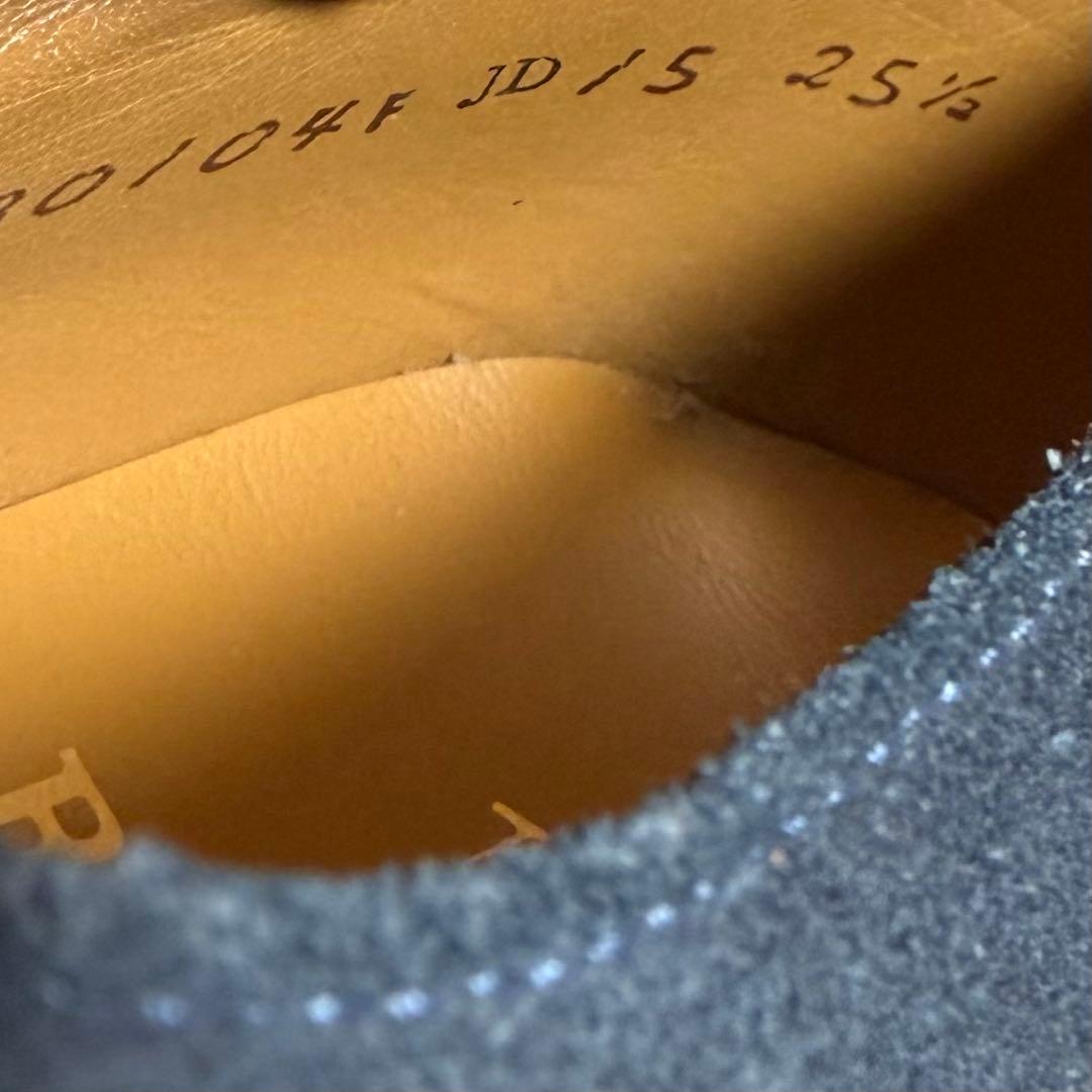 美品　REGAL リーガル　プレーントゥ　スエード　ネイビー　25.5cm