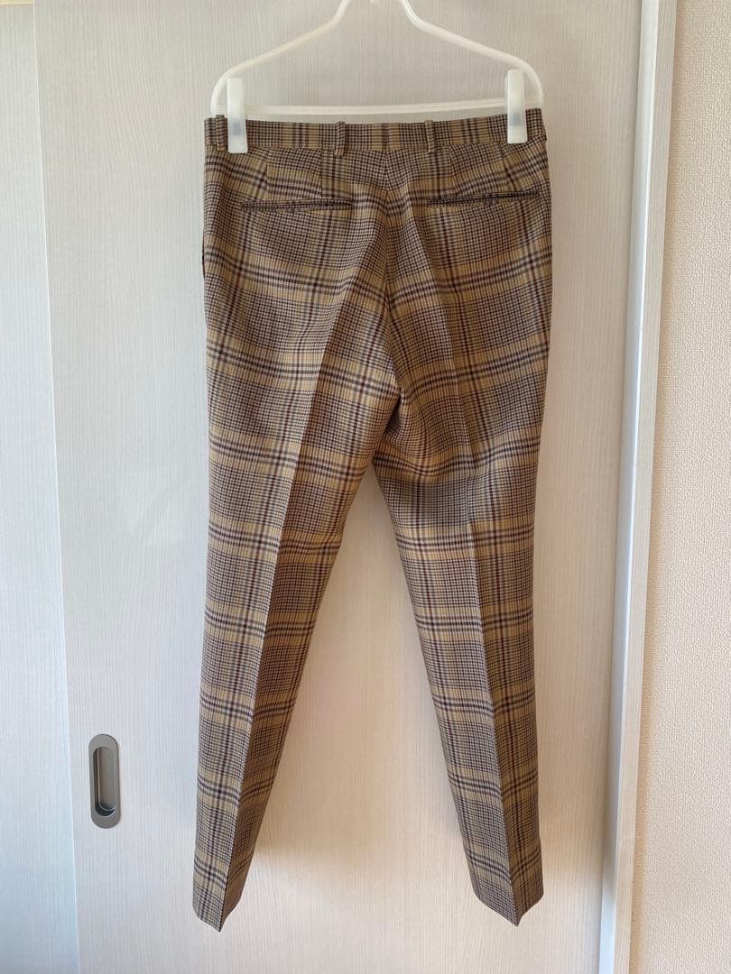 AURALEE スラックス スリムフィット チェック柄 オーラリー