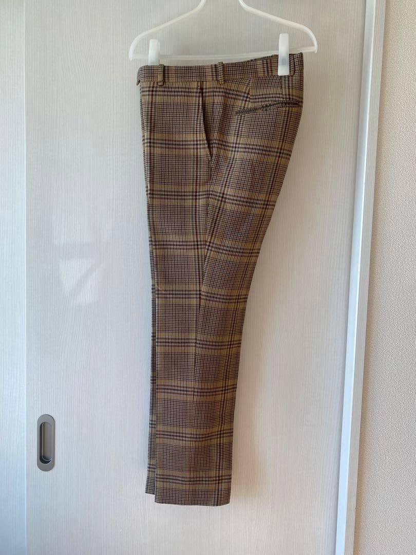 AURALEE スラックス スリムフィット チェック柄 オーラリー