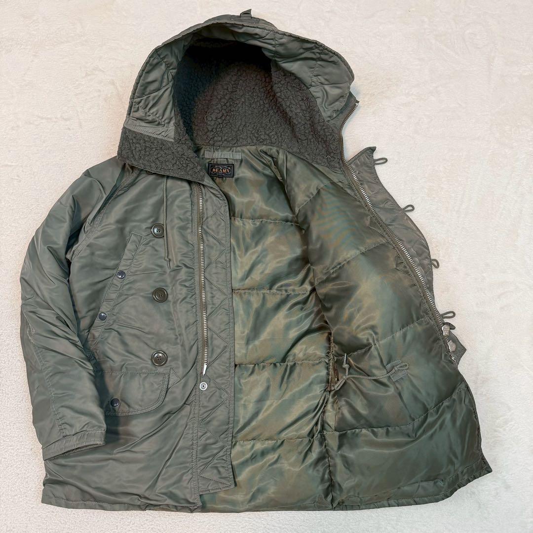 BEAMS+ N-3B フライトジャケット ダウンジャケット カーキ