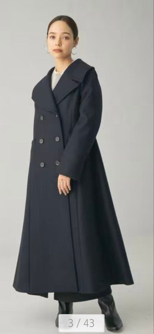 【美品】定価42900円◎EM ダブルボタン ロングコートM