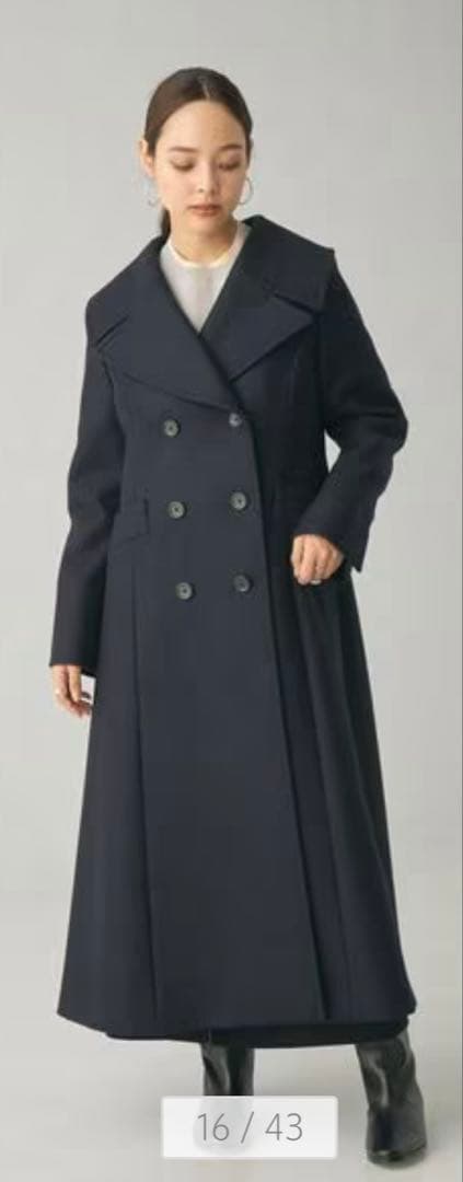 【美品】定価42900円◎EM ダブルボタン ロングコートM