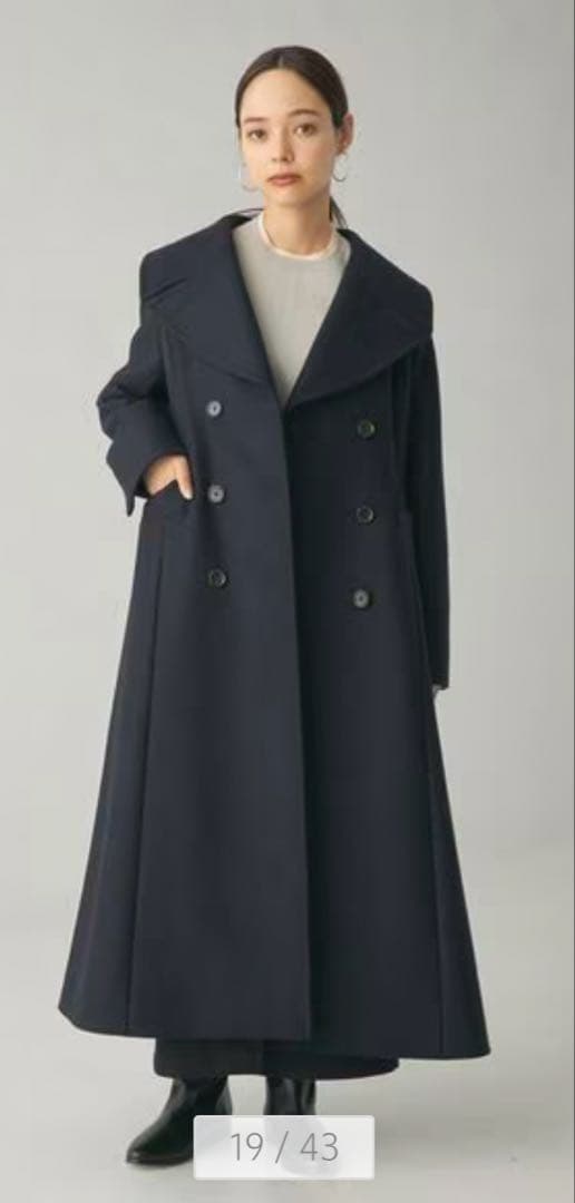 【美品】定価42900円◎EM ダブルボタン ロングコートM