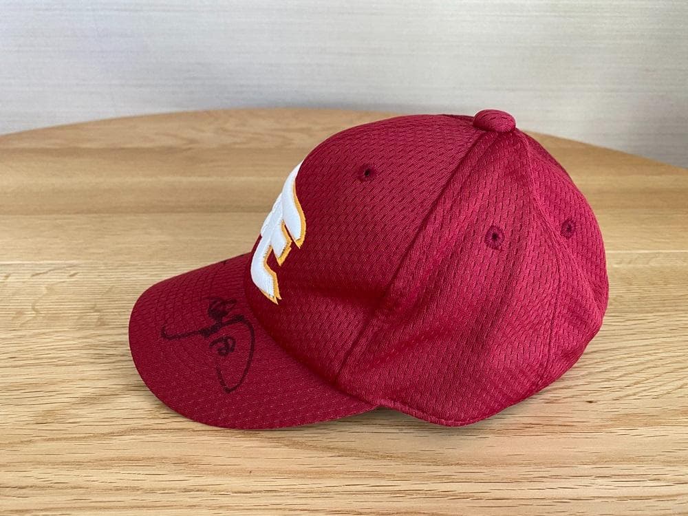 楽天　イーグルス　Jrサイズ　直筆サインキャップ　田中将大、松井稼頭央