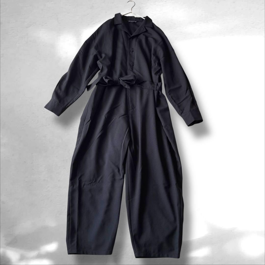 mizuiroind ミズイロインド　ワイドオールインワン　ベルト付き　ブラック