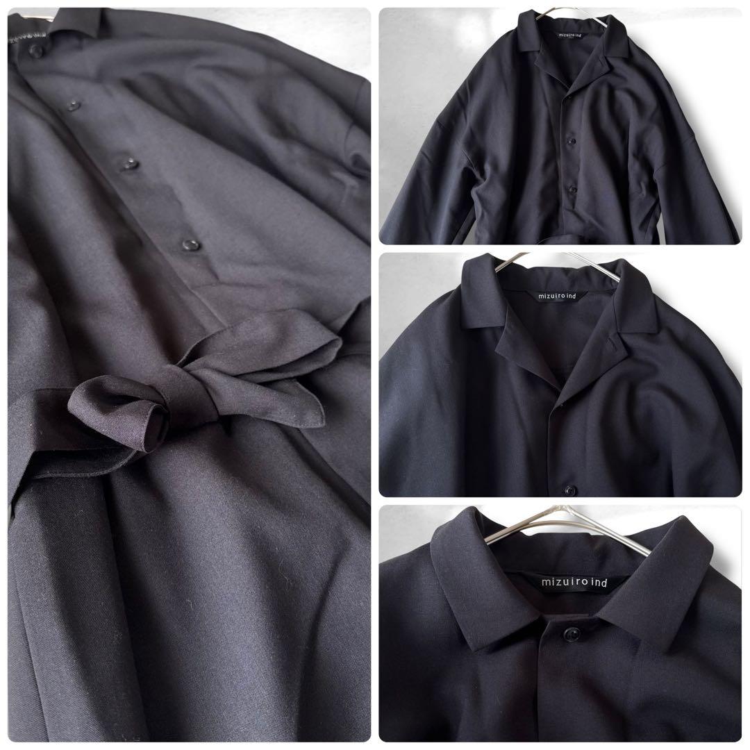 mizuiroind ミズイロインド　ワイドオールインワン　ベルト付き　ブラック