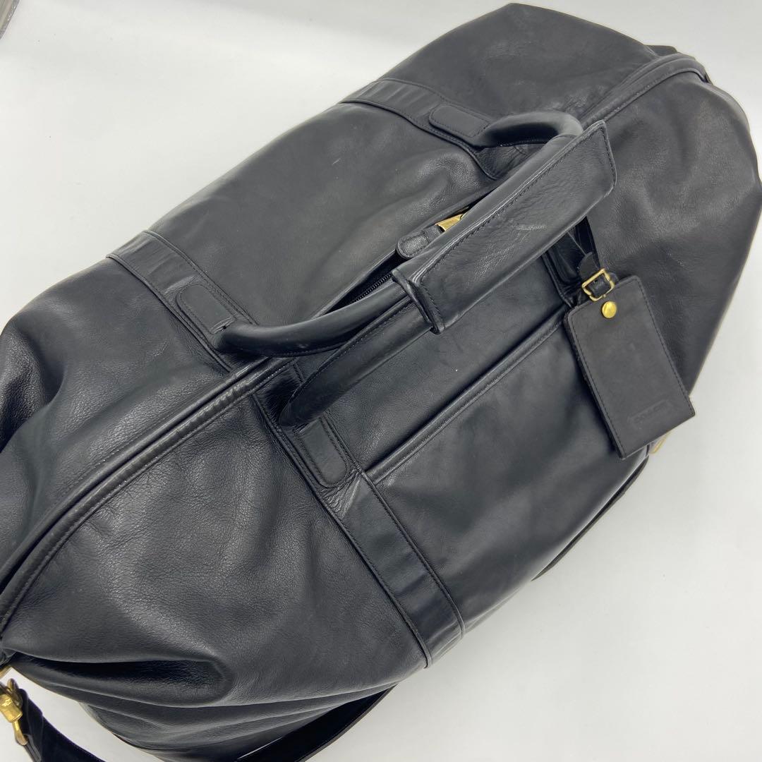 美品✨ オールドコーチ オールレザー ボストンバッグ 2way 0503 黒