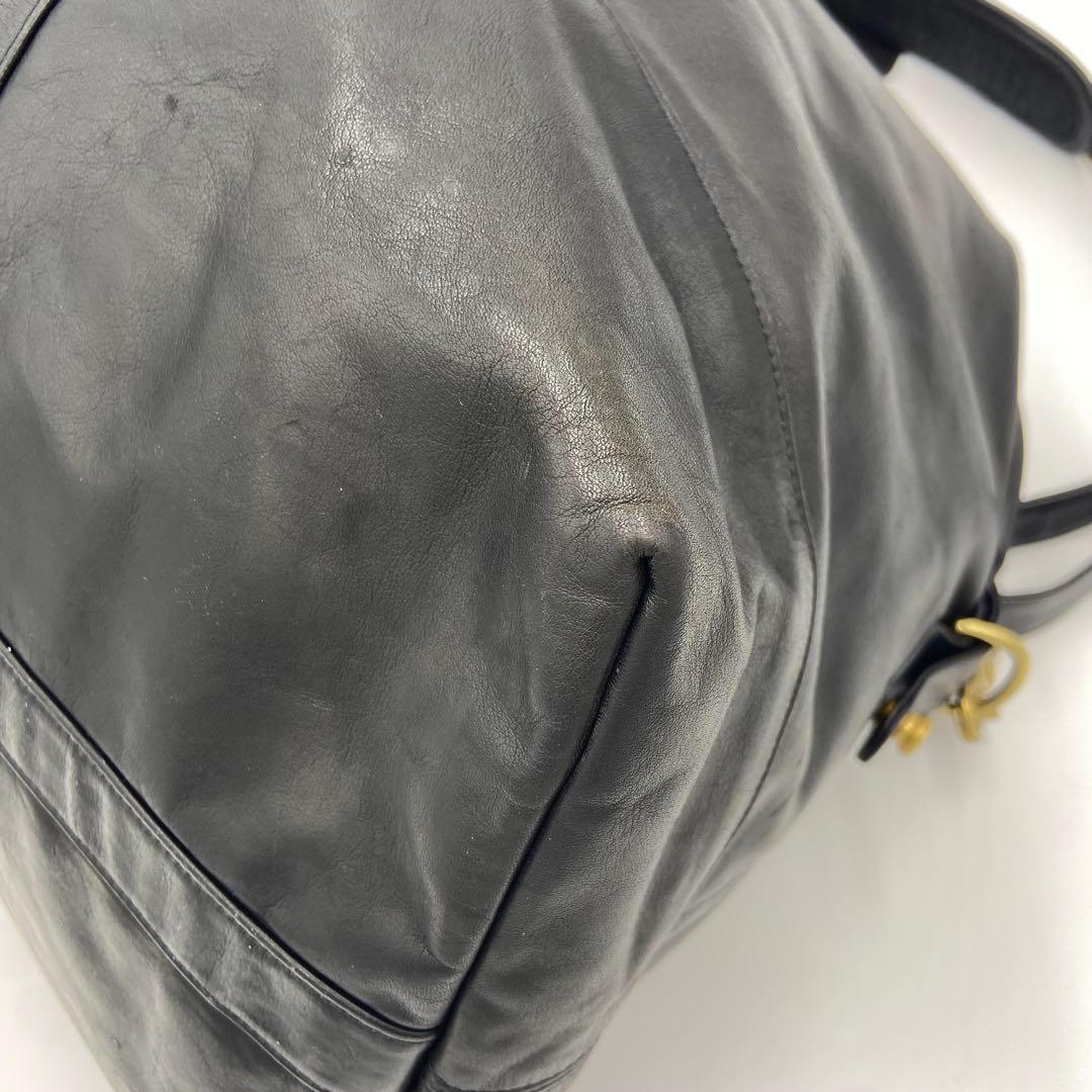 美品✨ オールドコーチ オールレザー ボストンバッグ 2way 0503 黒