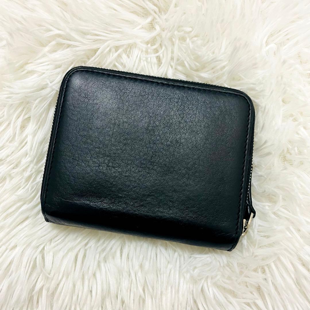 極美✨バレンシアガ 二つ折り財布 ビルフォード エブリデイ レザー ブラック