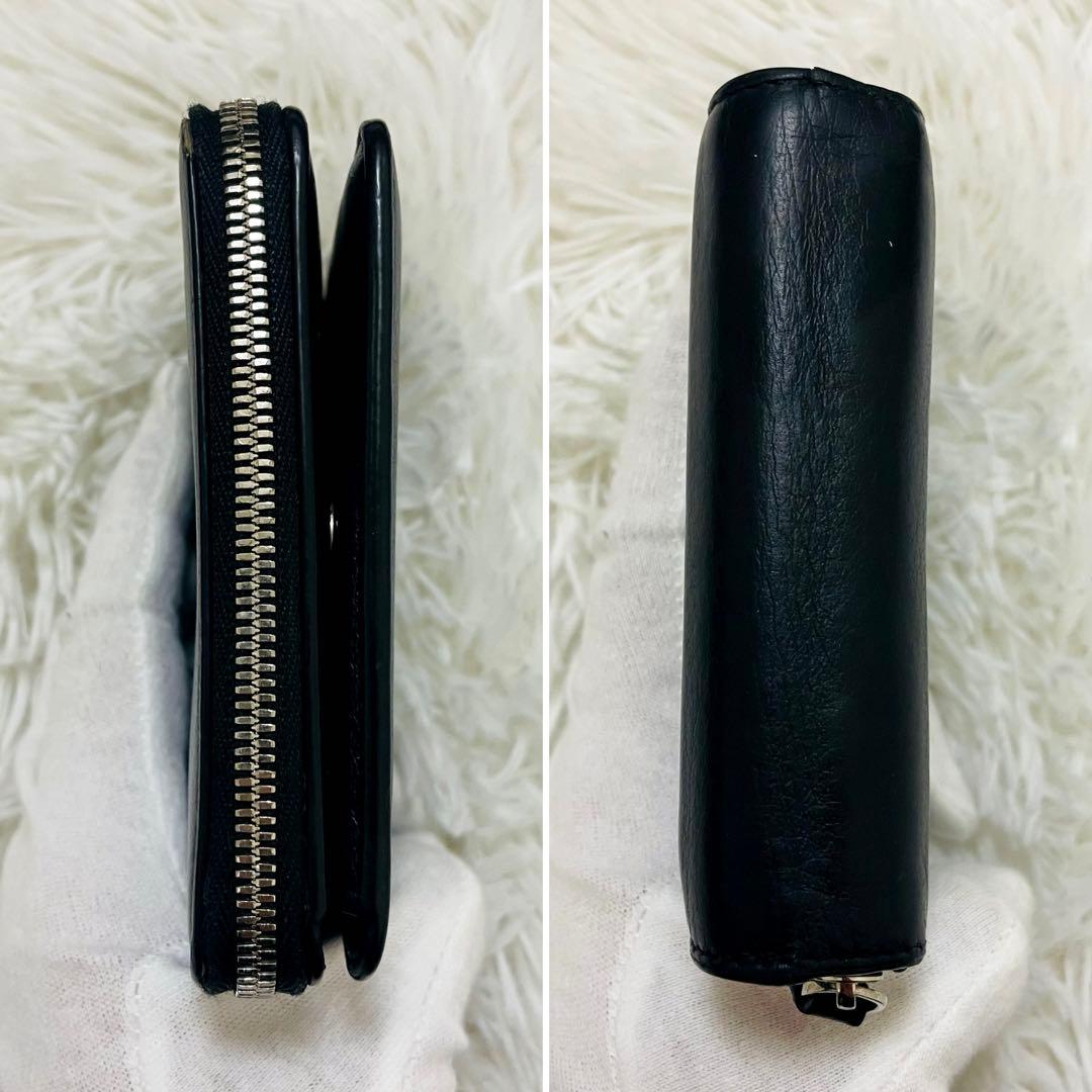極美✨バレンシアガ 二つ折り財布 ビルフォード エブリデイ レザー ブラック