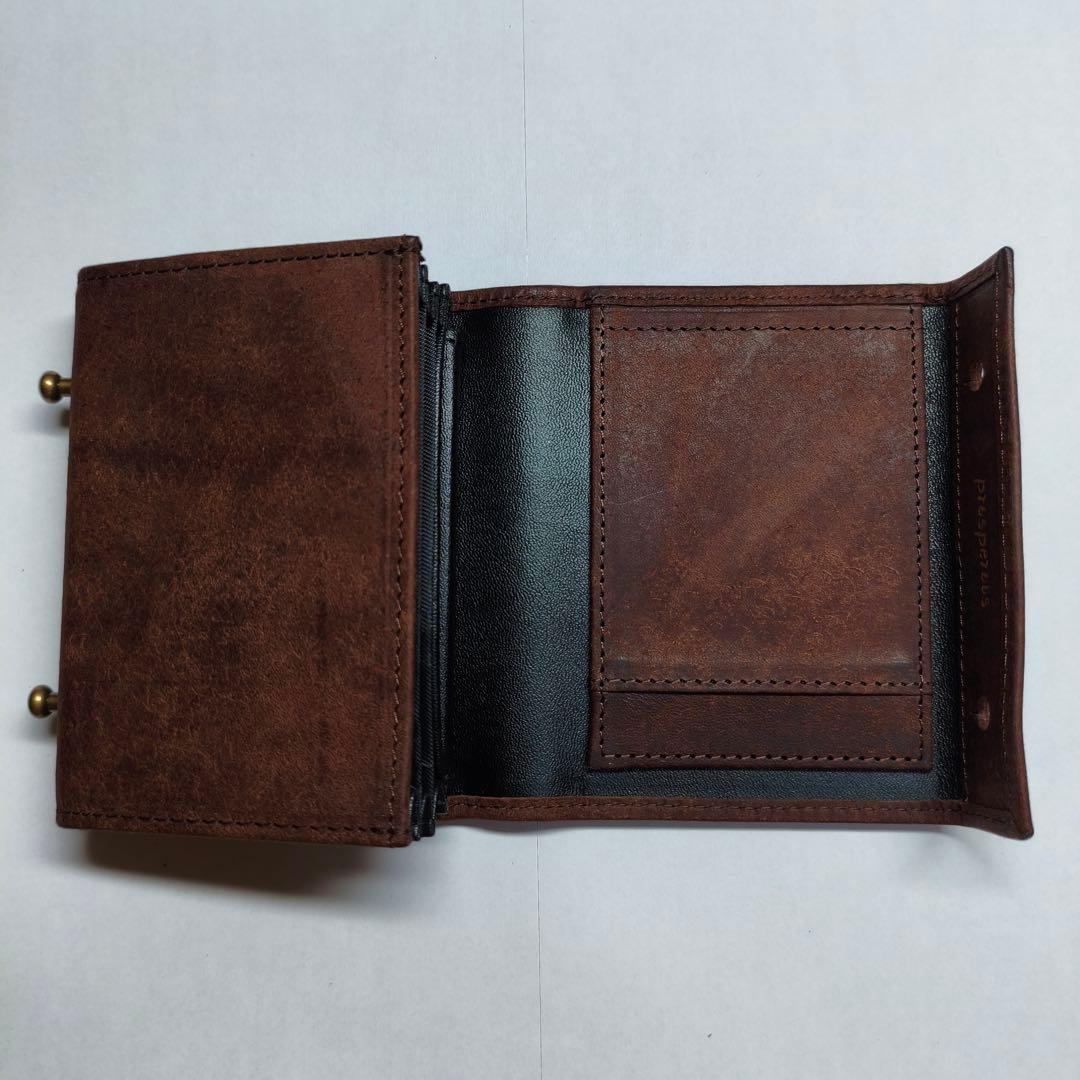 エムピウ ミッレフォッリエ 同型 二つ折り財布 m+ type ブラウン